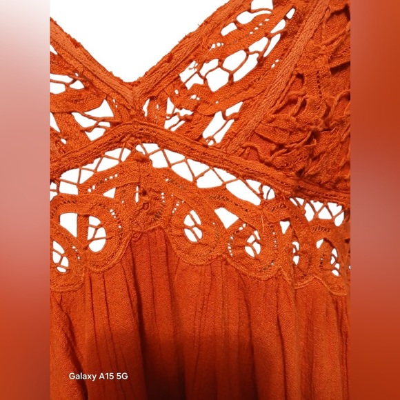 Free People Vibrant Orange Backless Dress - Picture 7 of 12